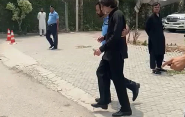 PTI Leader being arrested