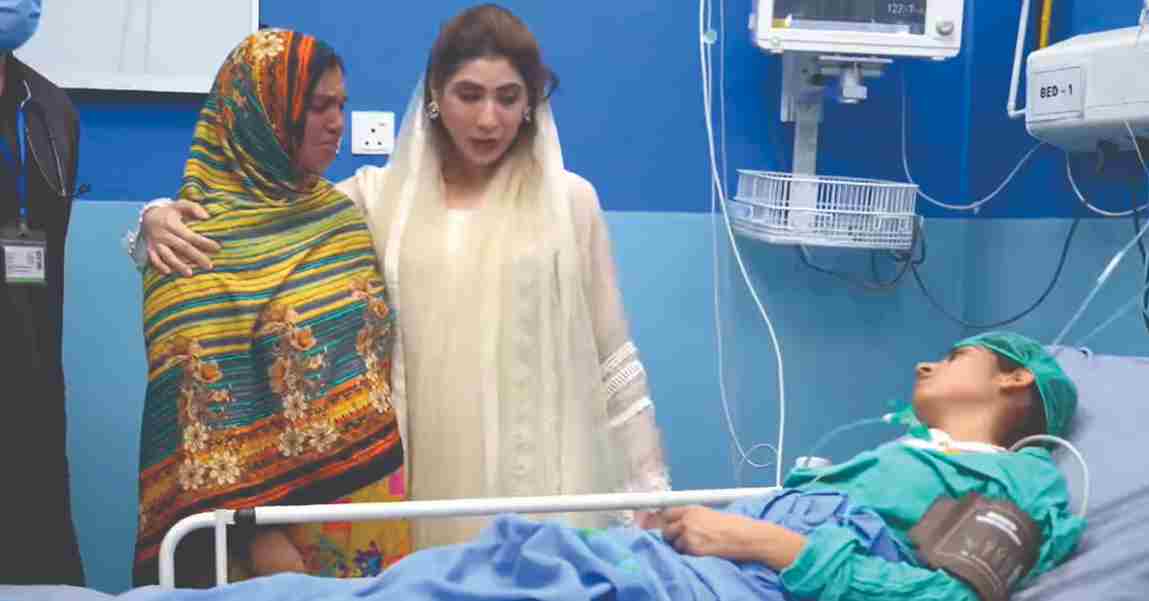 Hina Pervaiz Butt with victim family